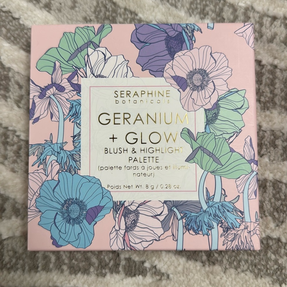 Seraphine botanicals geranium glow blush highlight palette